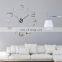 hot sale largest size modern 3d diy sticker wall clock for home decor