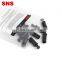 SNS SPP Series one touch pneumatic parts air fitting five way plastic pipe fittings