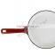 Lightening Red color enamel coating cast iron white enamel dish pan