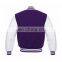 Custom jackets manufacturer prime leather sleeve Letterman Slim baseball jacket for men super soft wool with leather Sleeves