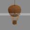 Hot sale Wicker Willow Rattan Air Balloon Pendant Light Lampshade Decorative Ceiling Lights decor high quality