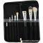 8pcs wood handle makeup brush kit with makeup brush bag