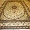 9x12ft/274x366cm beige color hand knotted silk persian for sitting room