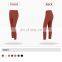 No T Line High Waist Stripe Stitching Tights Sports Leggings Soft Yoga Pants