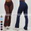 Custom Ladies New Workout Tight Sports Pant Gym Fitness Stretch Leggings High Waist Scrunch Butt Lifting Flare Yoga Pants Women
