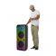 ZQS10208 super power 50W wireless 10-inch*2  deep bass OEM party speaker with colorful lights