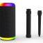 Custom Portable Blue Tooth Party Light Stereo Speakers Flickering Night Light Outdoor Lawn Speaker LED Camping Stereo Speaker