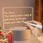 Acrylic Rewritable Led light note board Lamp 3d message board acrylic lamp