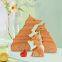 Wood Carved Wolf King Warm Family Jigsaw Puzzle Set