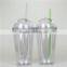 Shenzhen Mlife BPA Free 16oz PP Tumble with Clear Lid And Drinking Straw Plastic Tumbler
