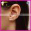 Minimal jewelry 925 sterling silver gold plated triple ear cuff with cz