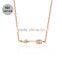 Trendy Gold Plated Sterling Silver Women Simple Arrow Pendants Necklaces