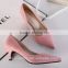 Wholesale cheap price suede ladies low heel evening dress shoes