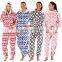 OEM Coral Fleece Nordic Onesie Ladies Luxurious Spotted Jumpsuit