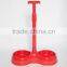 best seller easy feeder double plastic red pet bowl