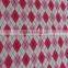 pink diamond checks on white polyester milk fiber Spandex print italy fabric