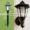 Solar led Retro Hexagon Optional colored villa outdoor lawn garden wall mounted led lamp light