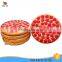 plush material pizza shape cushion with smile face