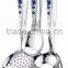 stainless steel hotel kitchen utensils with flower pattern