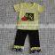 red apple green bug appliqued embroidery baby girl school uniform