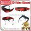 With 8GB flash/support Max 32GB TF card 98inch Virtual Display Full HD 1080p 3D Video Glasses