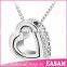 Easam fashionable eternal love double heart crytsal gold jewelry                        
                                                Quality Choice