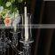 New product! Wholesale crystal glass candle holder with flower bowl in China