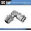 Brass pneumatic elbow nut threaded tube fitting