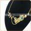 Fashion Charm Gold Stainless Steel Necklace With Beautiful Leaf Pendant