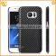 pu+pc carbon fibre/wood grain sticker case for samsung galaxy s7