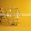 350ml custom hello kitty shape glass wishing bottle with wooden cork