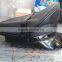 New Men's Police Style 100% Real Goatskin Leather Black Hat