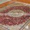 8x10ft oriental silk carpet red color large size antique rug