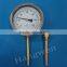 Industrial usage black steel hot water bimetallic thermometer