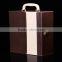 Luxury pu leather case with handle, leather gift box, leather wine box