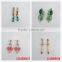 Spring style gold tassel rhinestone earring