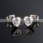 Stainless Steel Lover's Heart Zircon Fashion Women Earrings Wedding Jewelry 6730566