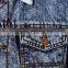 Men's Light Blue Denim Sherpa Jacket fur lining(LOTJ268)
