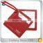 Plastic pvc custom made sized, shaped metal eyelet travel Luggage Tag