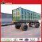 2 axle 15-30ton side wall dumper self unloading full trailer draw bar truck trailer