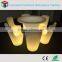 led furniture set/wirelessNew design led RGBW dining table with chair