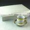 white porcelain coffee cup and saucer with gold line,cheap coffee cup in stock