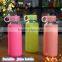 creative sandybeach glass juice bottle with straw
