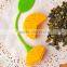 Food Grade Lemon Shaped Silicone Perforated Tea Filter Infuser Orange Green