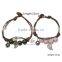 Diy enamel guitar glass ball charms cord bracelets small guitar charms couple bracelets for her gifts