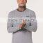 Bulk Wholesale Long Sleeve T Shirt with Thumb hole Soft Grey Blank 95% Cotton 5% Elastane T Shirt for Men