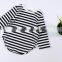 Black And White Stripe Cotton Romper Baby Girl Romper Kids Clothing