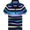 Short Sleeve Stripe Mens 100% Cotton Polo Shirt