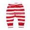 Latest design stripe terry fabric kids boys harem pants