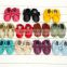 soft rubber sole cute baby orthopedic shoes baby leather moccasins with bow